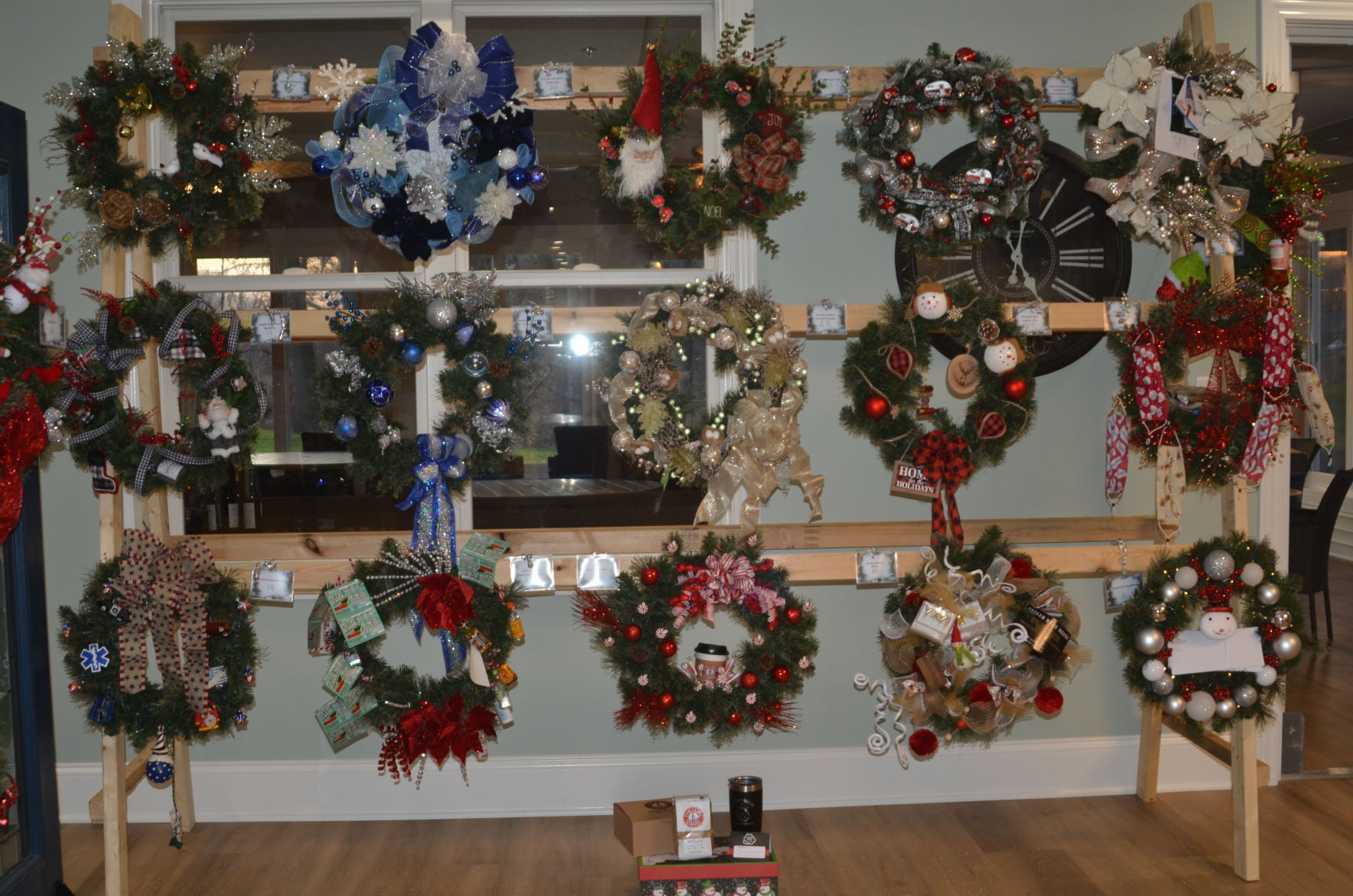 Wreaths ready for the auction